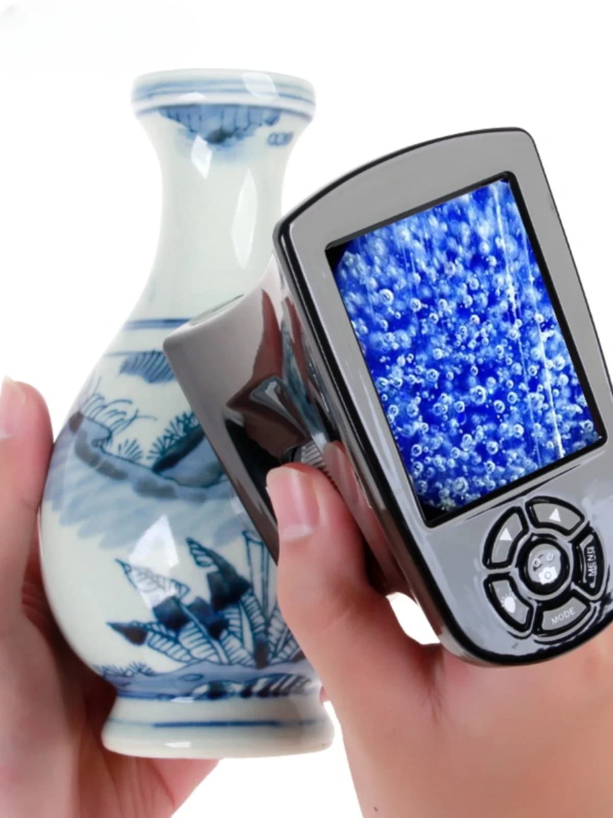 Microscopio elettronico digitale portatile con ampio schermo e luce, portatile 500x