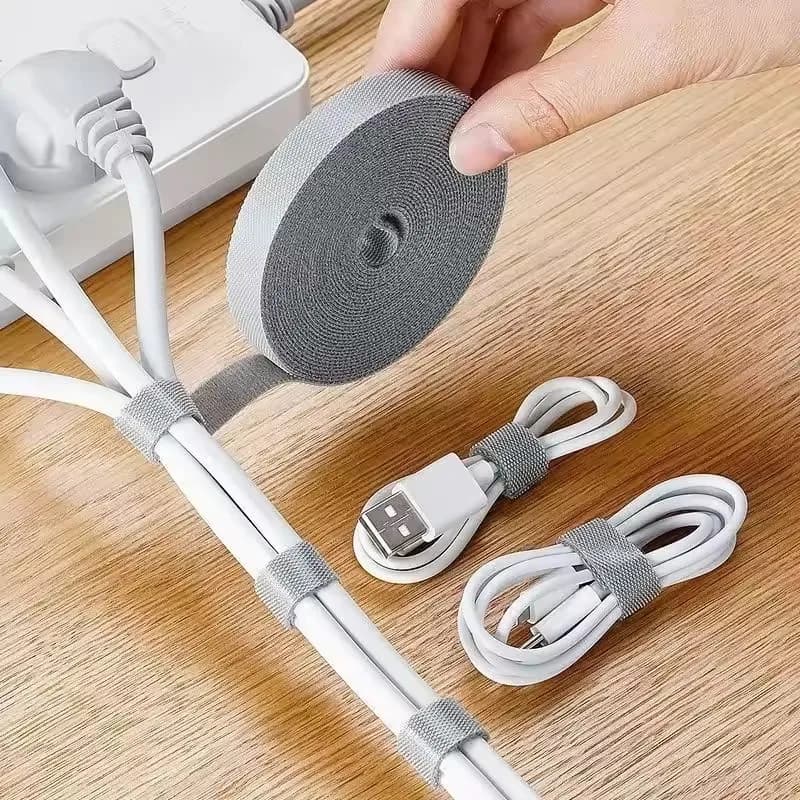 Fascette stringicavo riutilizzabili, organizer multiuso per cavi, gestione cavi dati per computer e TV, fascette per organizzazione scrivania