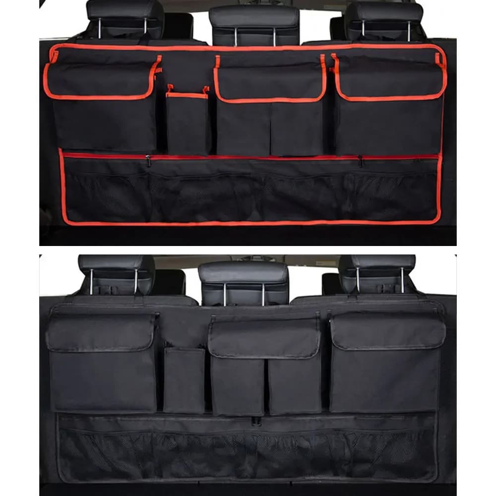 Borsa portaoggetti per sedile posteriore per auto Scatola multiuso pieghevole Organizzatore per bagagliaio per auto Rete per stivaggio automatico Riordino per interni auto Amagi