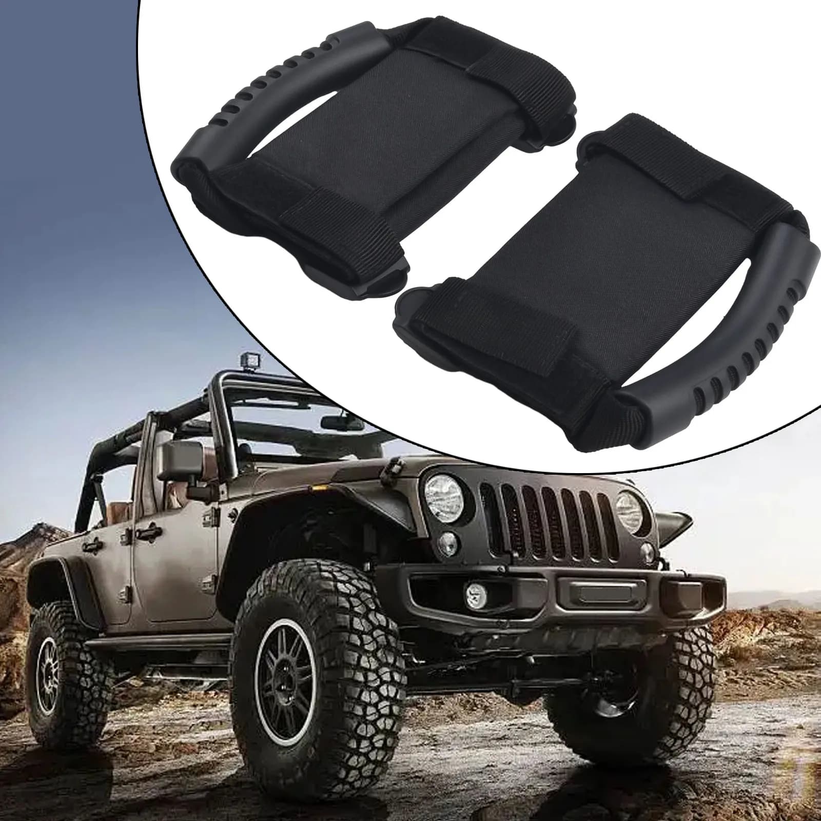 Adjustable grip for Roll Cage ATV UTV, 2 Pieces, for Barre Up to 0.75 Inches, for Polaris Gator