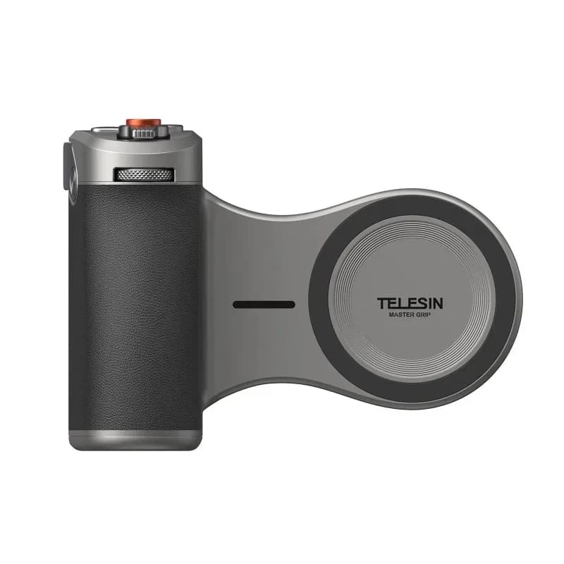 TELESIN Pro Shot Grip per iPhone 17, Otturatore Meccanico, Manopola Zoom, 3200mAh, Flash RGB, MagSafe, Manopola CNC, APP Reef Color