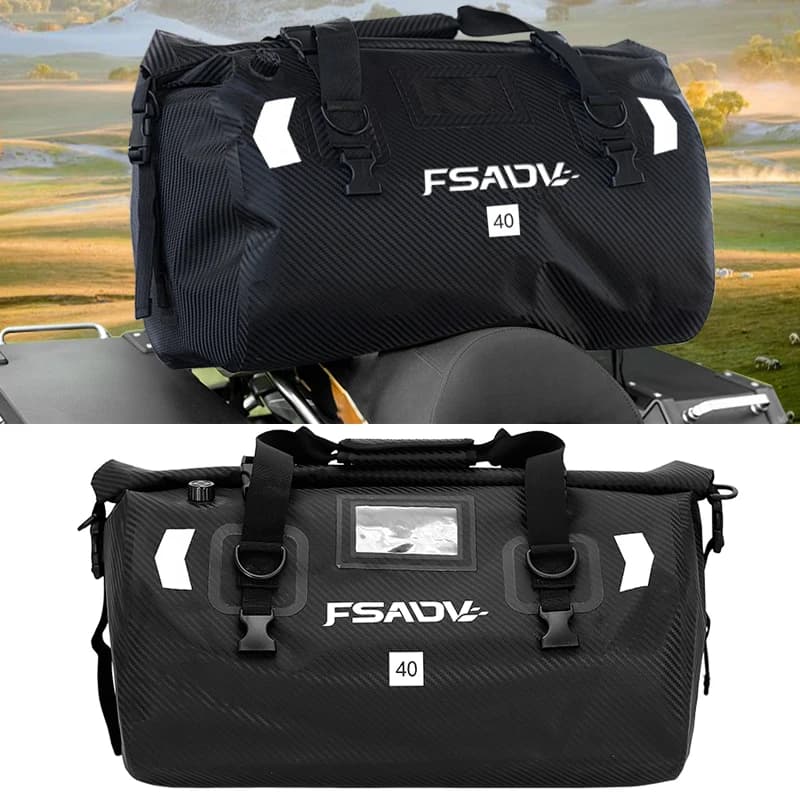 Multifunction Durable Carbon Black Waterproof Rear Bags for BMW R1200GS R1250GS R1300GS R1300 GS ADV Rear Seat Bag for motocross