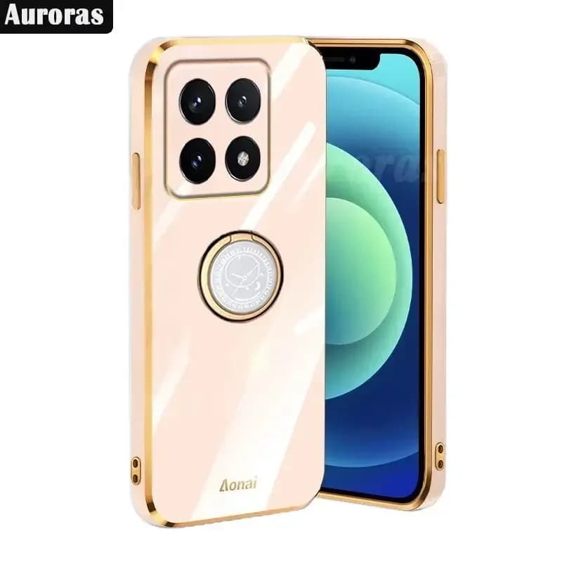 Custodia in TPU con placcatura di lusso per Xiaomi 14T Pro Cover con supporto ad anello Xiaomi 13T Pro 13tpro 14t