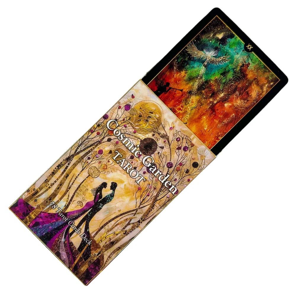 Nuovissimo Mazzo di Tarocchi Cosmic Garden, Carte dei Tarocchi per Divinazione, Gioco di Carte per Previsione del Futuro, Gioco da Tavolo per Feste e Famiglia