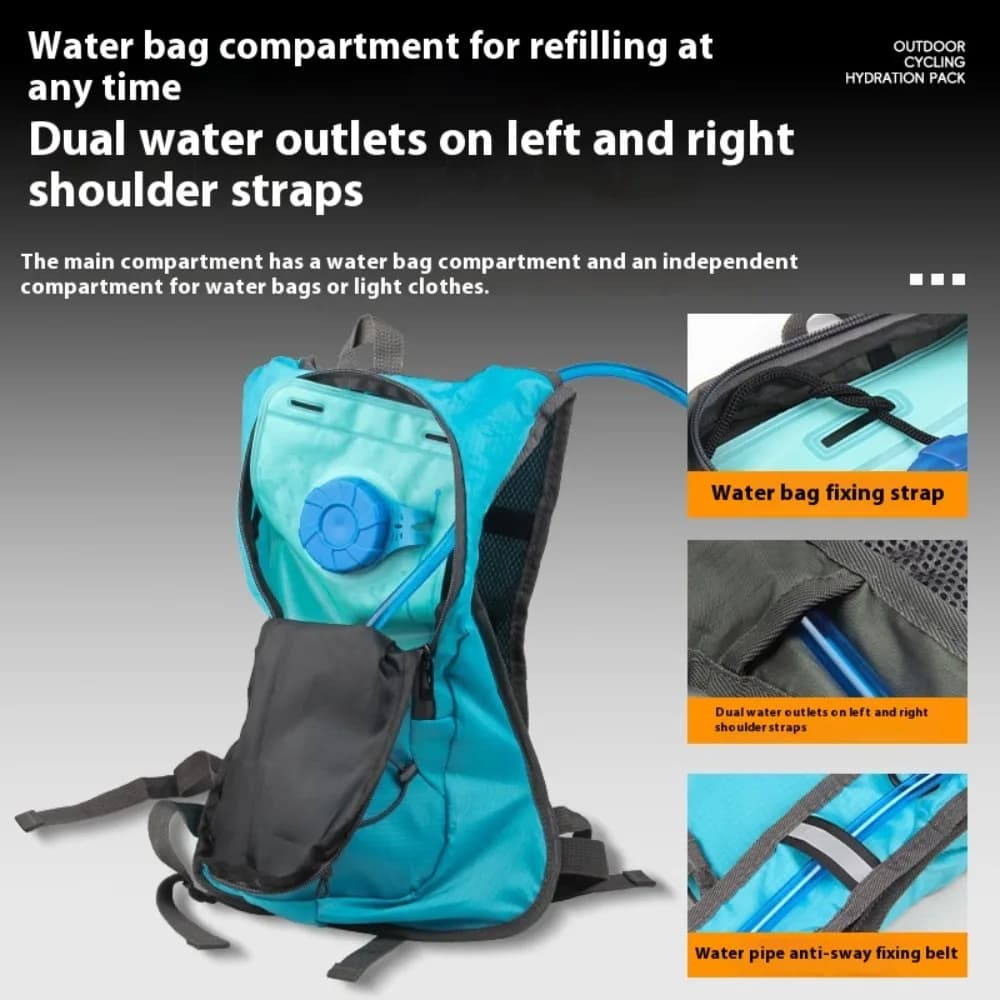 5 Liter Reflective Backpack Cycling Water Bag Moisturizing Backpack Bicycle Running Bag Water Vessel Container