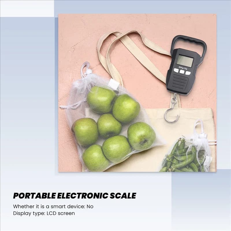 ABPQ-Nero 60Kg/10G LCD Digitale Kit Bilancia sospesa USB Ricaricata Gru Gancio Bilance Corriere Bagagli Casa Strumenti di equilibrio di pesatura Se