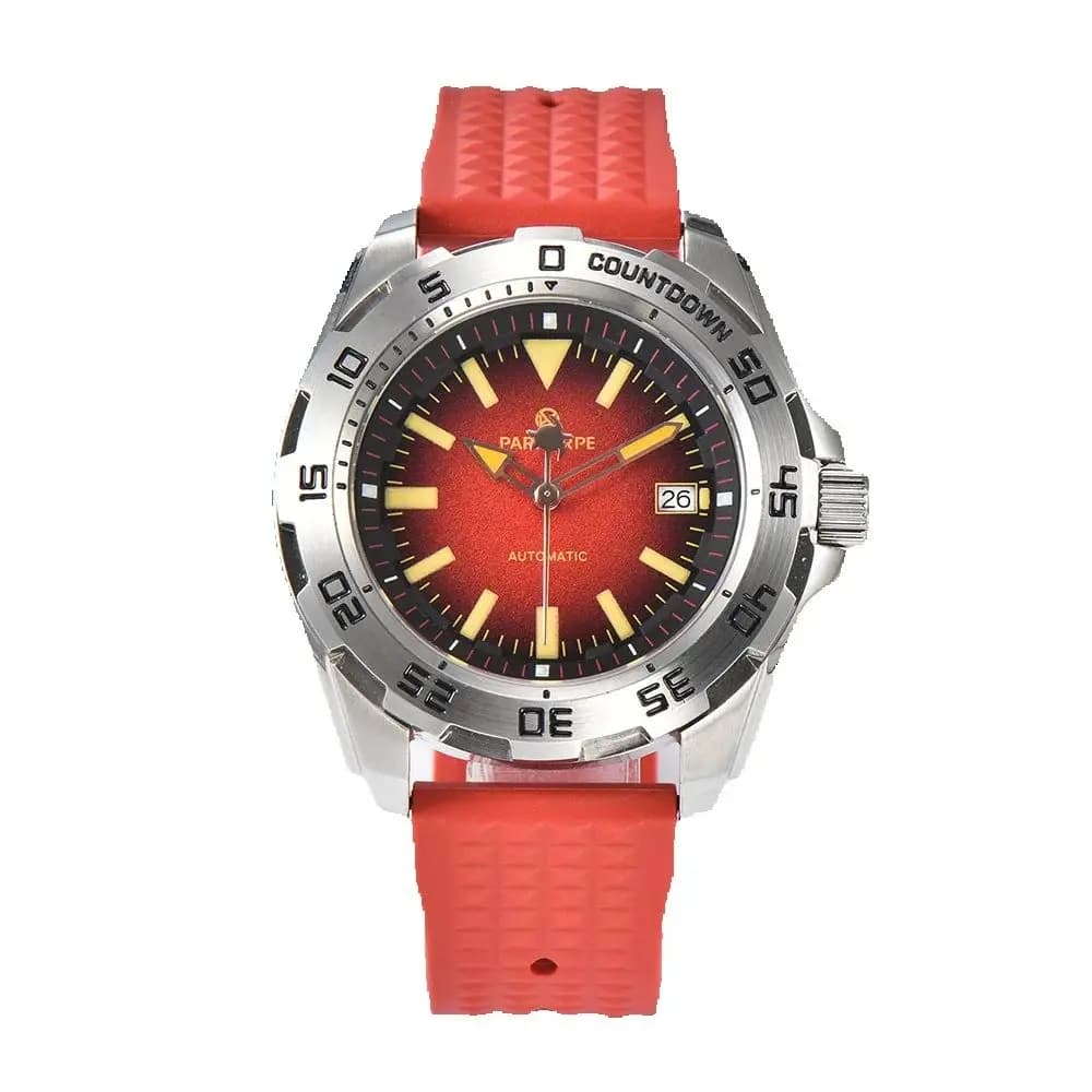PARNSRPE 44MM orologi da uomo di lusso NH36A orologi da uomo orologio subacqueo automatico Bracciale 3.8 Corona vetro zaffiro Punto luminoso