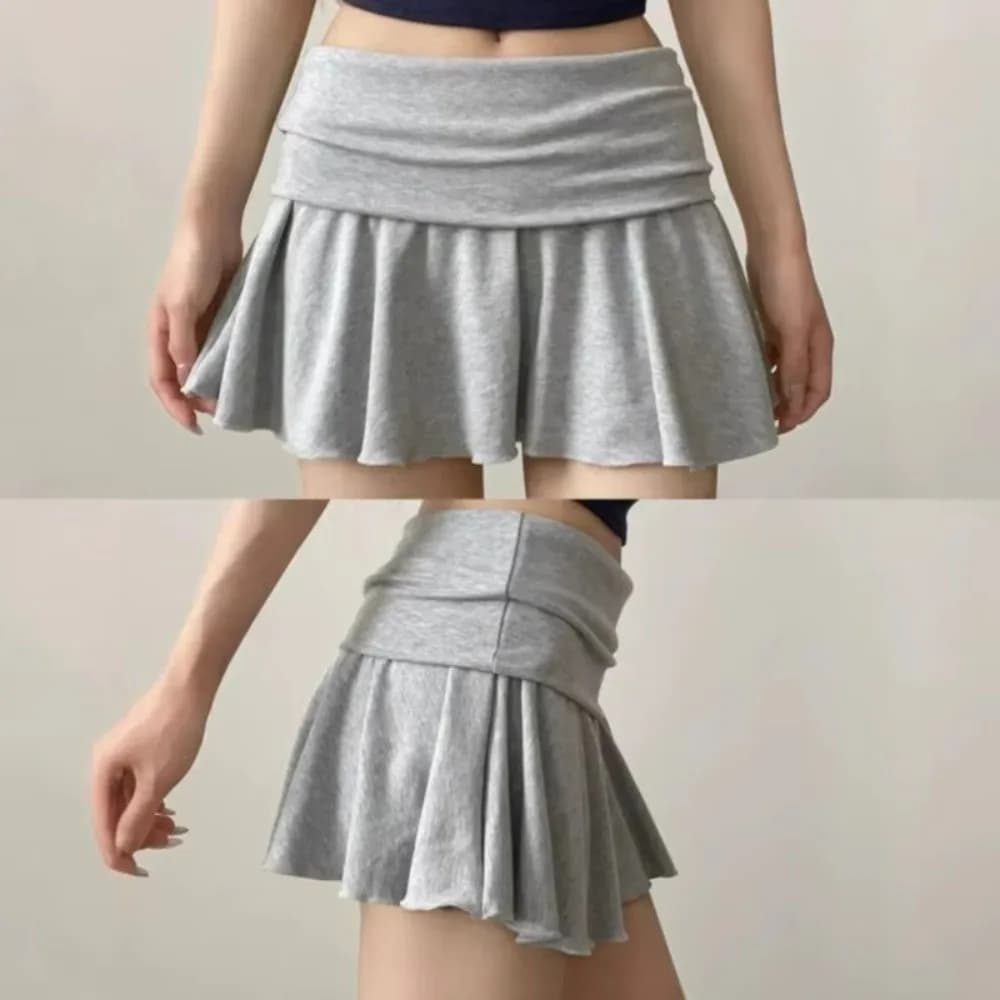Gonne arricciate a vita alta con elastico, anti-esposizione, per donna, mini abito corto, gonna sportiva a vita alta per golf e sport