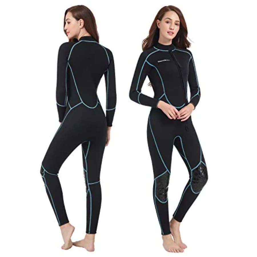 Muta corta da uomo 3mm per immersioni, snorkeling, kayak, nuoto; in neoprene, nera; con zip frontale, integrale, leggera