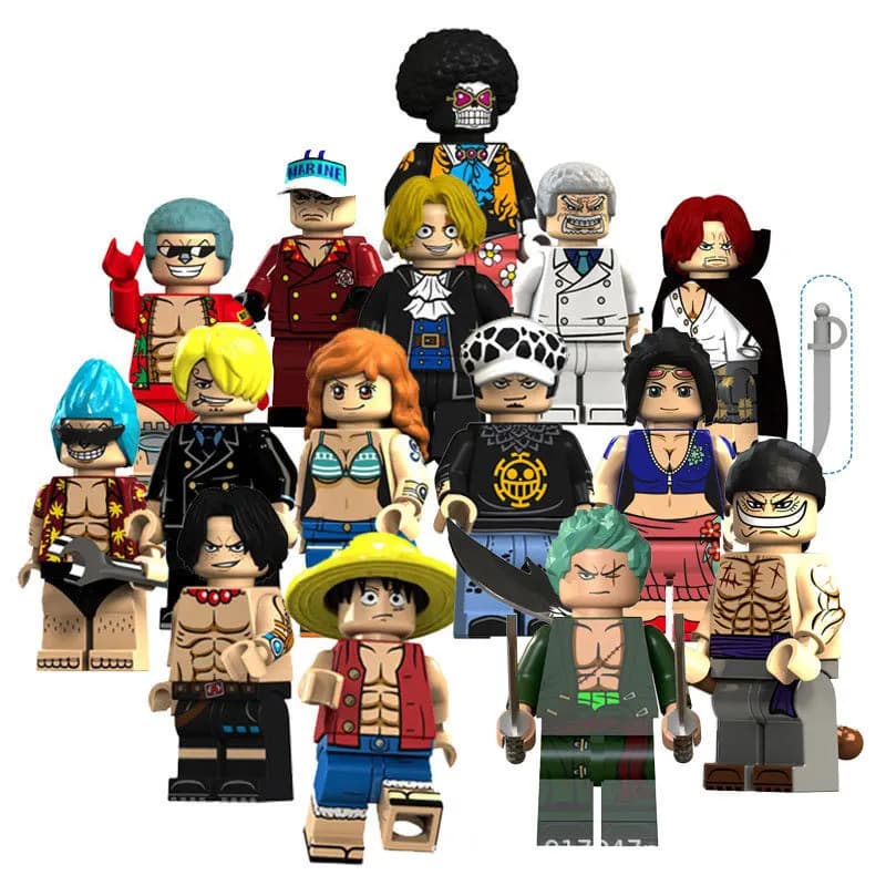 Blocchi da Costruzione Serie Anime Cartoon, Mini Action Figure Combinabili, Accessori per Modellini, Regali di Halloween per Bambini