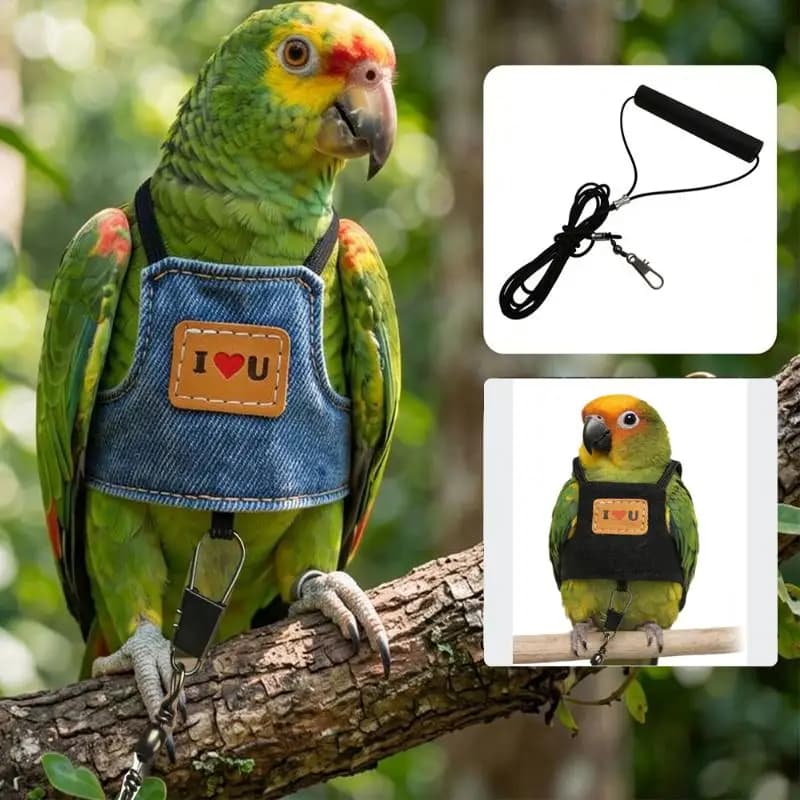 Parrot Flying Harness Vest, Comfort Safety Leash for Outdoor Training