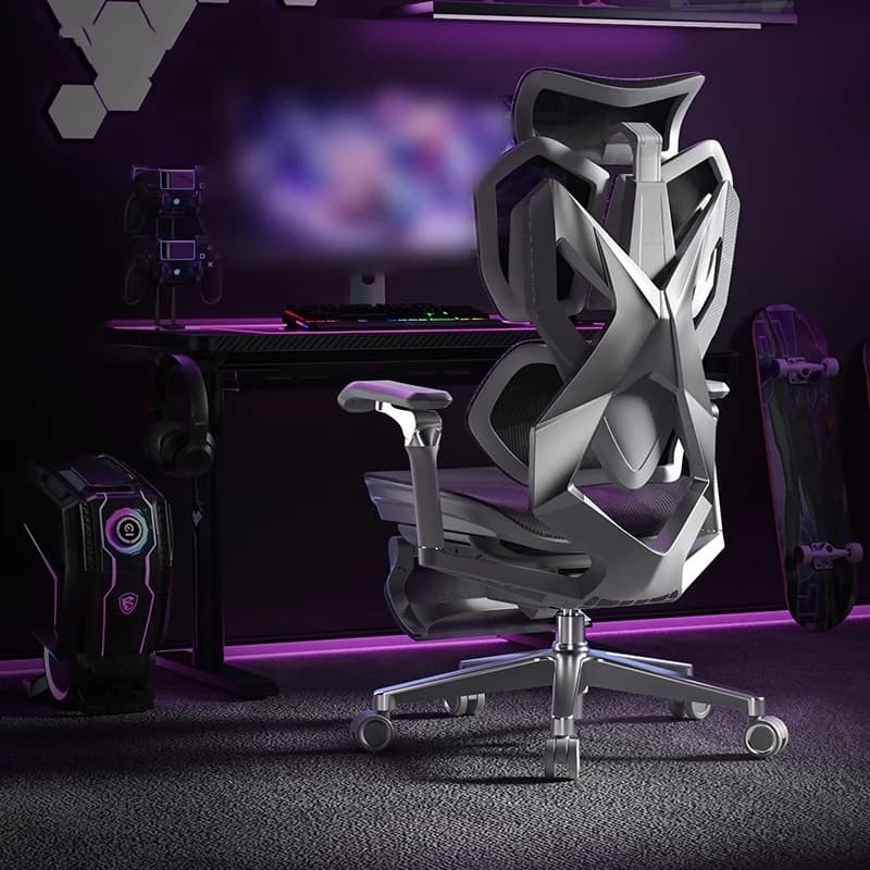 Sedia da computer ergonomica fai-da-te Sedia da gioco X5PRO Sedia da gioco da corsa per computer nera 6D Armst