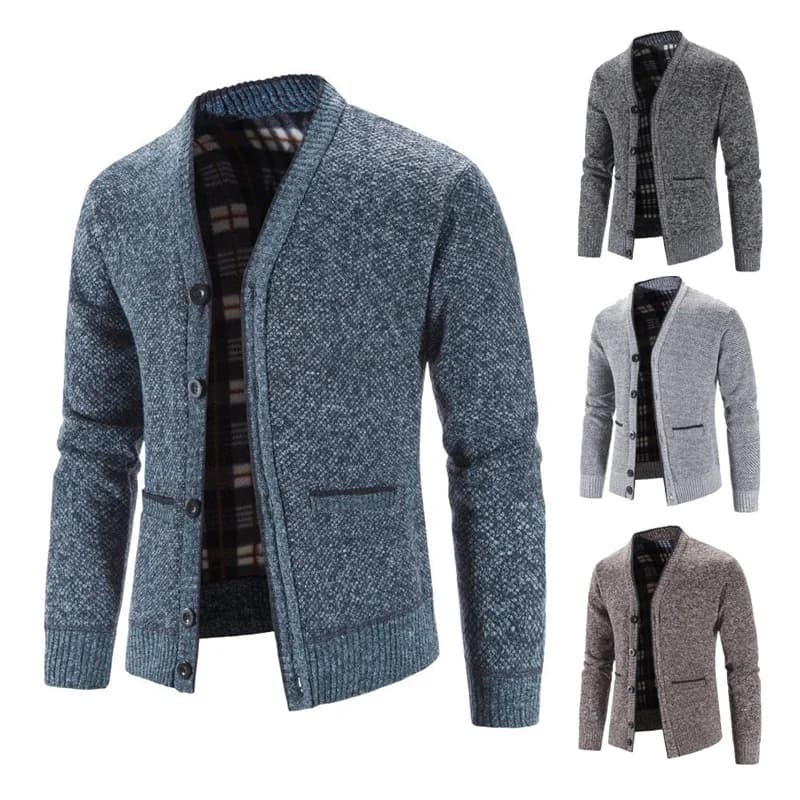 Nuova giacca casual lavorata a maglia a maniche lunghe da uomo 2025 Top Maglieria autunno inverno versatile alla moda