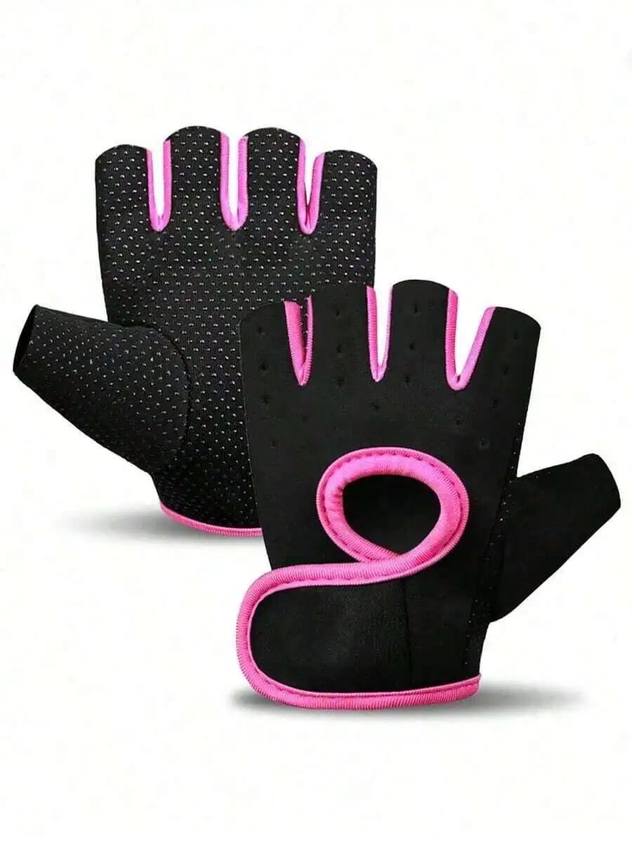 Unisex Fingerless Fitness Gloves Anti-Slip Breathable Half Finger Cycling Biking Gym