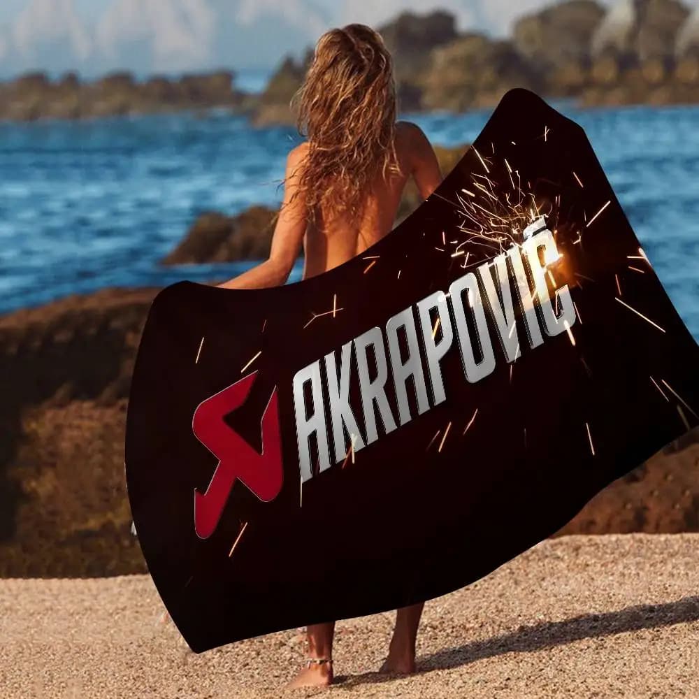 Asciugamani da Spiaggia in Microfibra A-Akrapovics, Asciugatura Rapida, per Viaggi, Piscina e Yoga