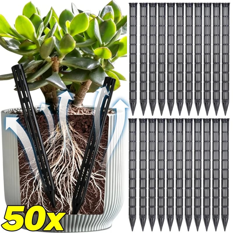 10/50 Pezzi Tubi per Circolazione dell'Aria nel Terreno, Tubi di Drenaggio Traspiranti, Tubi di Ventilazione per Radici di Piante, per Giardinaggio e Terriccio