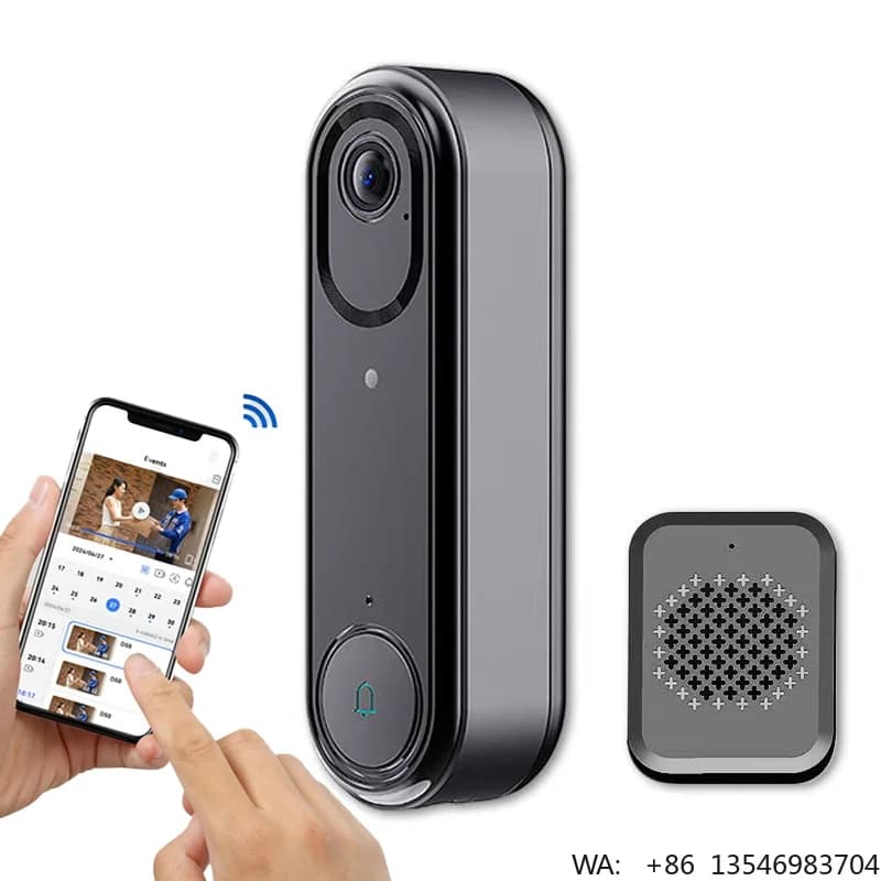 Campanello Intelligente Wireless con Videocamera, Lunga Durata della Batteria, Impermeabile, WIFI, Controllo Remoto e Suoneria