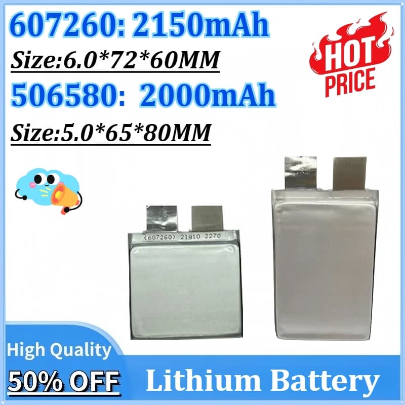 Nuovo 607260 3.7V 2150mAh 506580 2000mAh FAI DA TE 60C-120C 2S 3S 7.6V 11.4V Cella di Batteria per Auto Salto di Avviamento Automobile Lgniter Drone