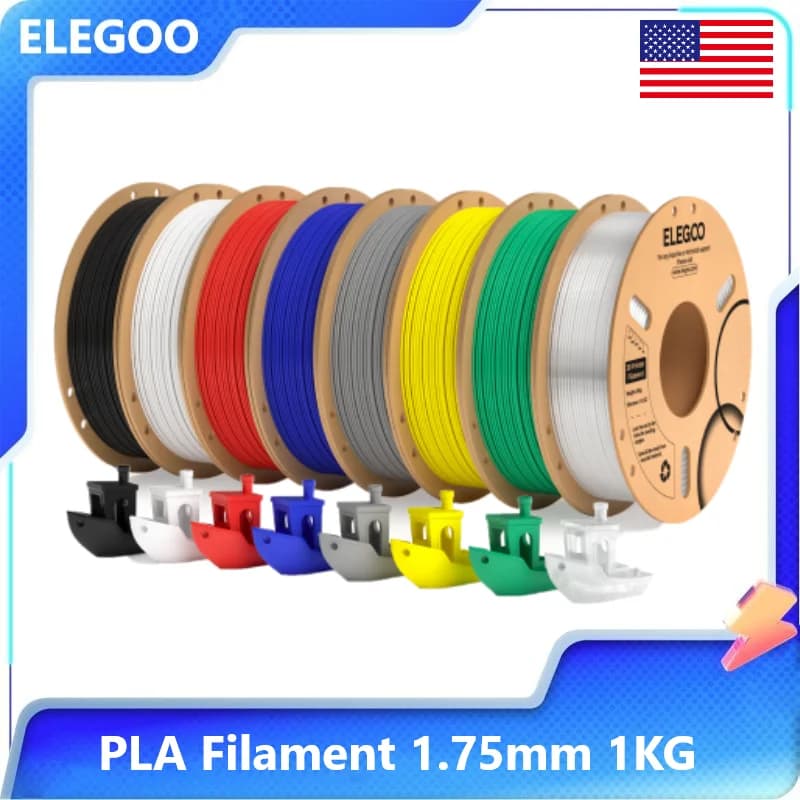 ELEGOO PLA Filament 1kg 1.75mm PLA Plastic for 3D Printing Muti-Colorful for Most FDM 3D Printer High-quality 3D Prints PLA Filament
