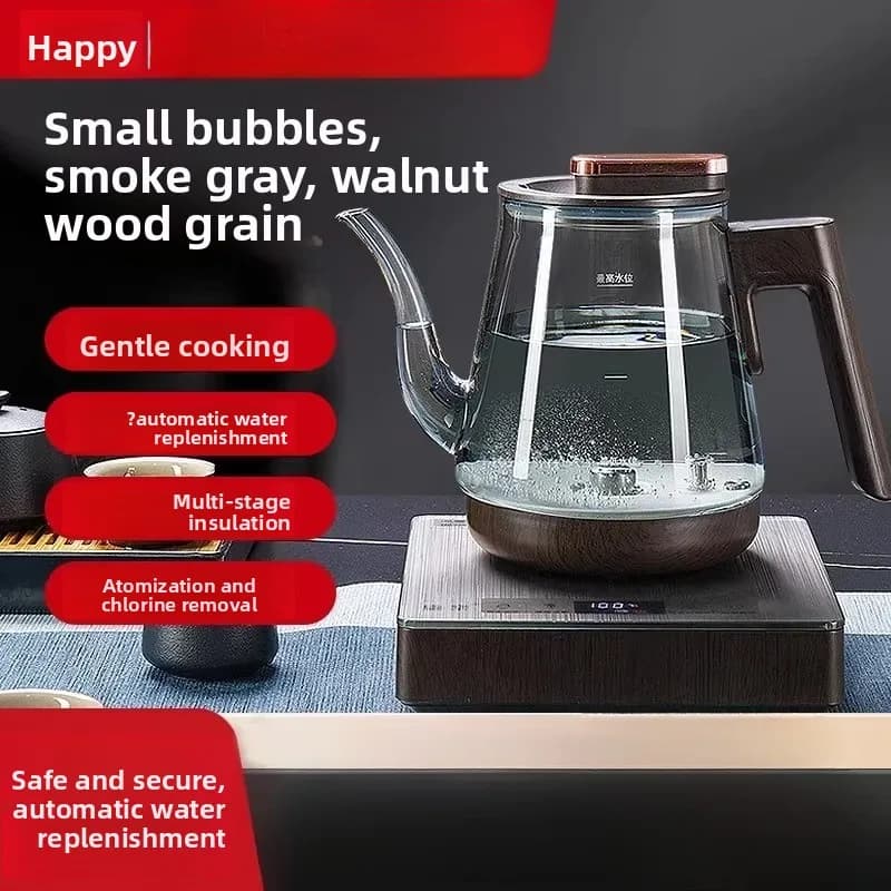 220V Kangle Automatic Glass Bottom Electric Kettle with Water Pump Keep Warm Tea Maker New