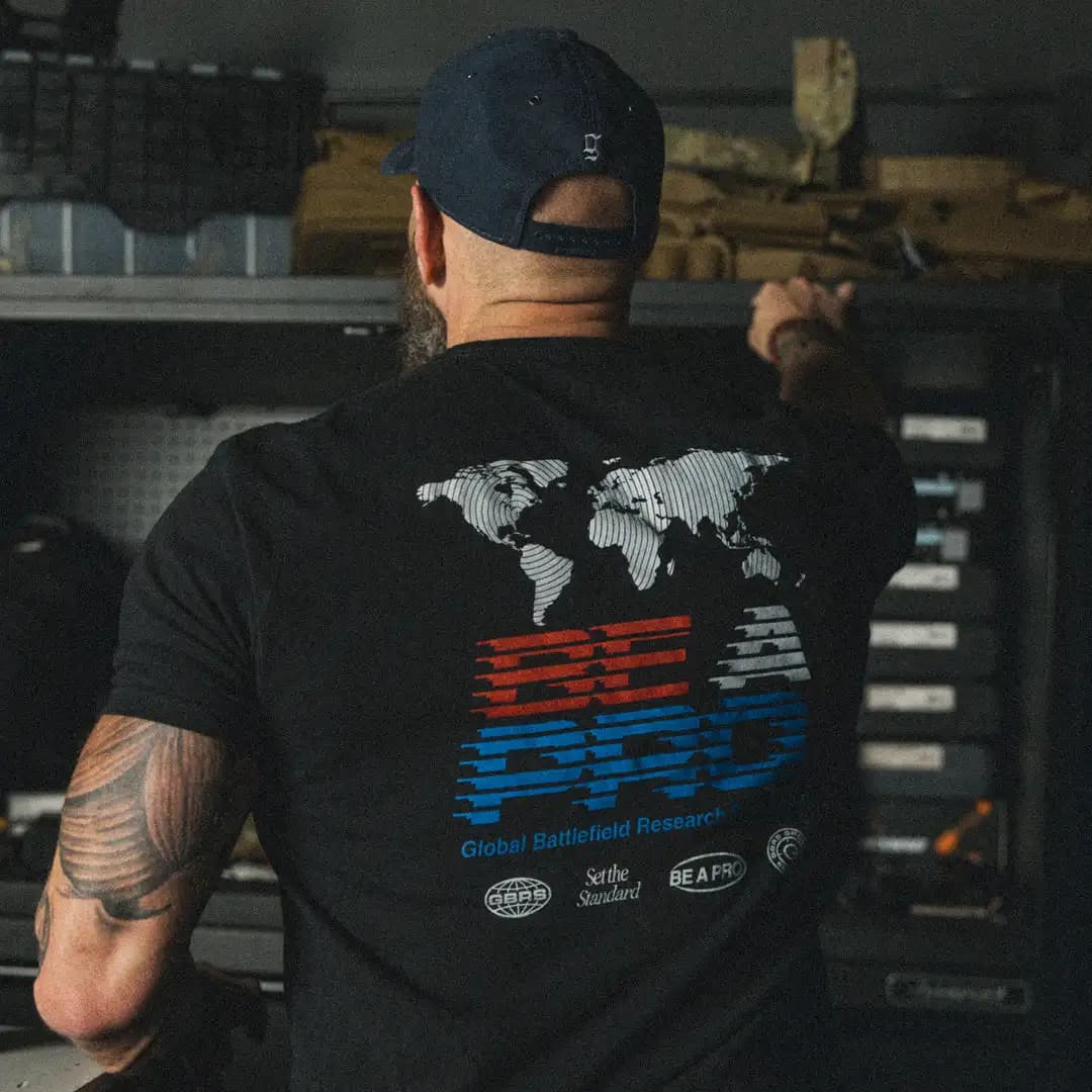 R. W. B. T-shirt tattica casual da allenamento militare Be A Pro, top di marca di lusso per uomo e donna