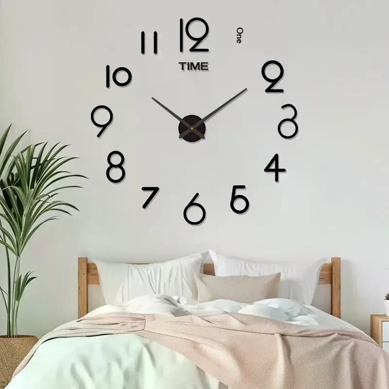 [MA]2026 Modern Design Large Wall Clock 3D DIY Quartz Acrylic Mirror Stickers Living Room Home Decor[MA]