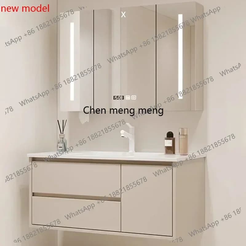 N138 Washbasin Vanity Bathroom Cabinets Mirror Wall Shelf Toilet White Bathroom Cabinets Display Casa Arredo Home Furniture
