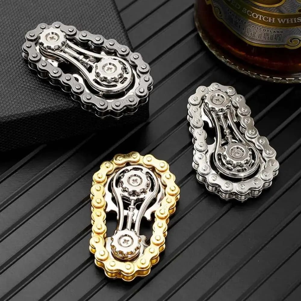 EDC Spinner Pignone Fidget Spinner Catena per bici in metallo Antistress Catene per ansia Fidget Spinner Durevole antistress Fidget Toys