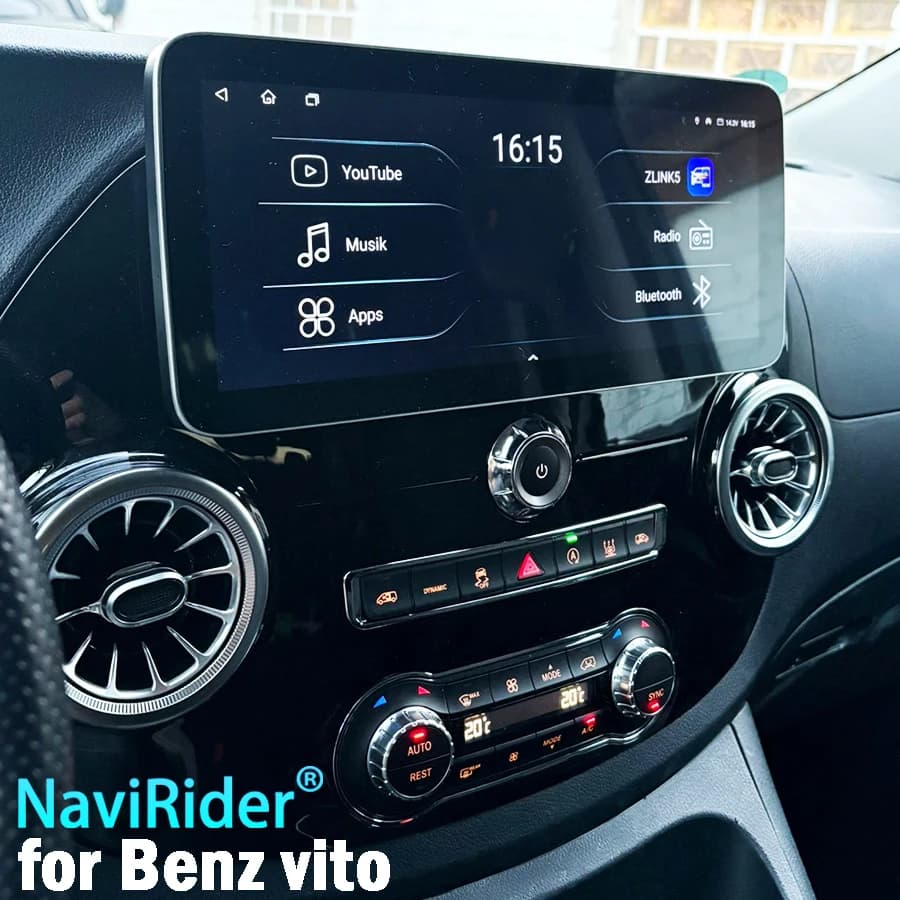 12.3Inch 2Din Android 15 Car Radio For Mercedes Benz Vito 116 W447 2016 Stereo Receiver GPS Navigation DSP Video Carplay Player