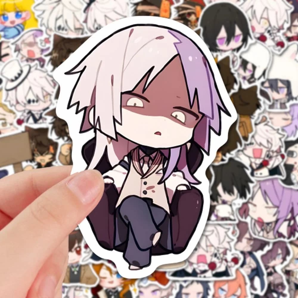 128 Q-version Cosplay Cute and Cute Wenhao Inuyo Stickers Nakajima Atsushi Anime Notebook Decoration