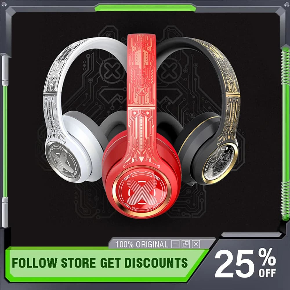 Cuffie Wireless Bluetooth Dual Mode Over-Ear a Tema Zombie, Cuffie da Gaming con Audio Surround 3D Pieghevoli per PC e E-sports