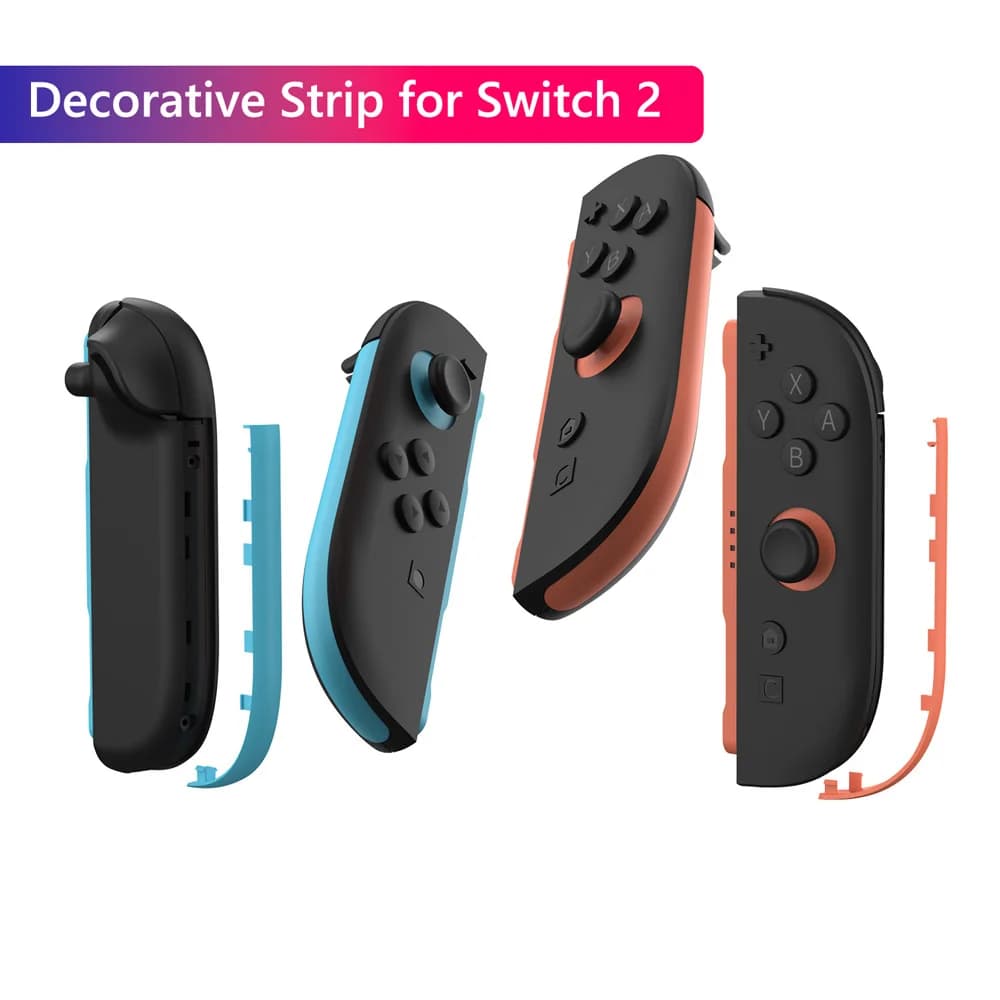 Per NS Switch 2 Joycon Controller Striscia decorativa Custodia Shell Custodia di ricambio Piastra NS2 Joy con Accessori per la copertura della piastra frontale