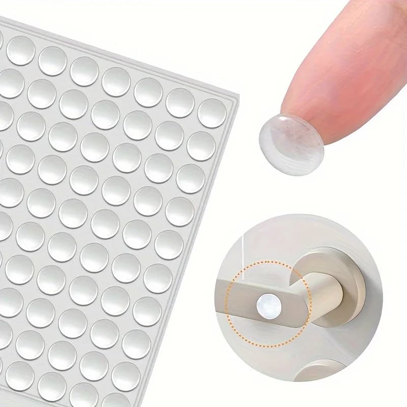 Cuscinetti paraurti anticollisione in silicone trasparente da 100 pezzi, tappi protettivi autoadesivi per porte di armadi, cassetti, mobili, guardaroba
