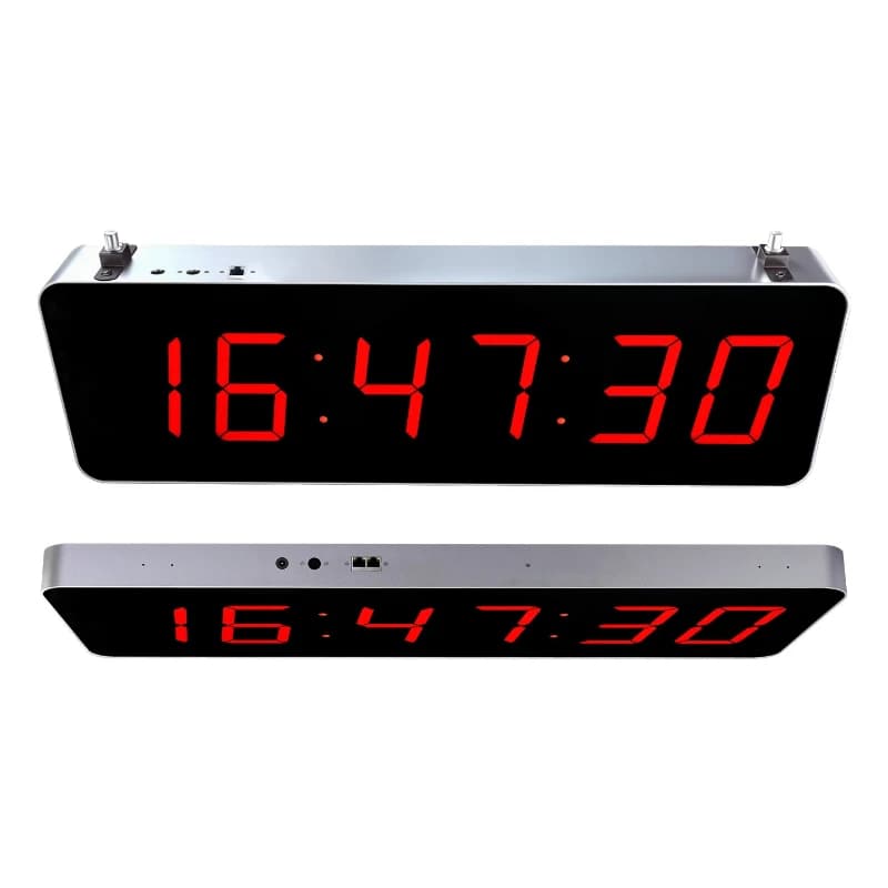 NTP Network Satellite Synchronous Clock Temperature and Humidity Acquisition Display LED Electronic Wall Clock