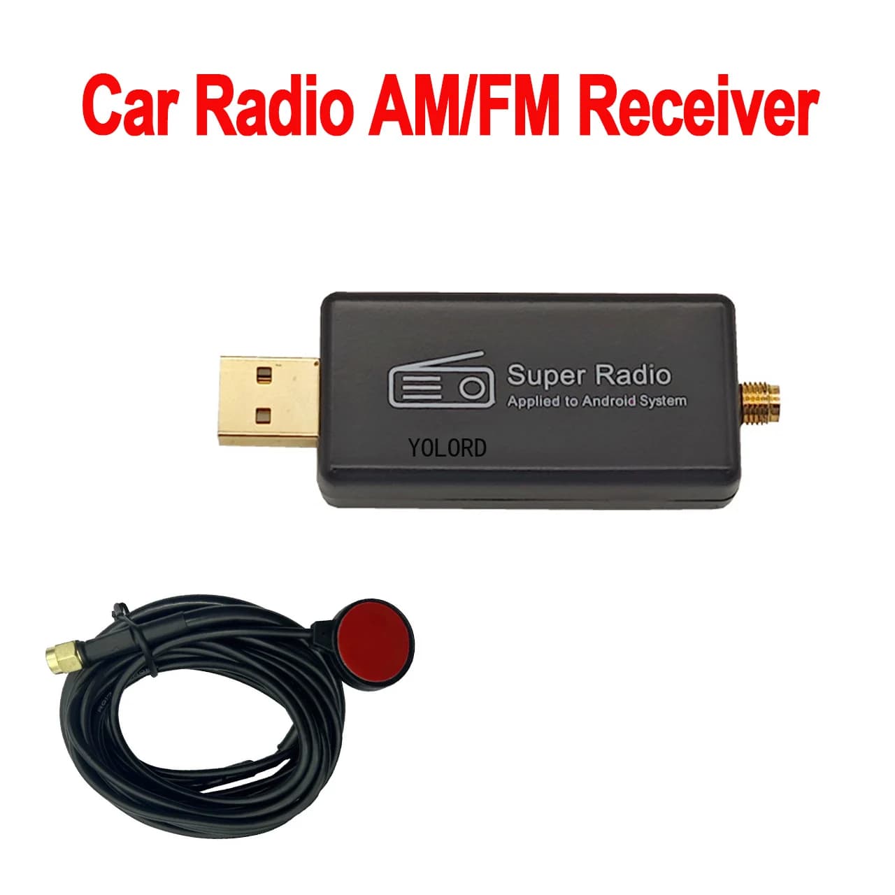 Mini Adattatore Radio Auto Plug and Play AM/FM Stereo con Interfaccia USB e Antenna per Sistemi Multimediali Android