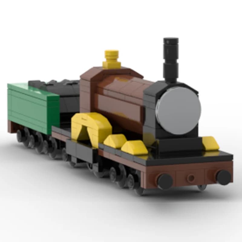 qwert Popular Anime City Car Model MOC Building Bricks Steam Locomotive Modular Technology Gifts Holiday Assemble Children Toys