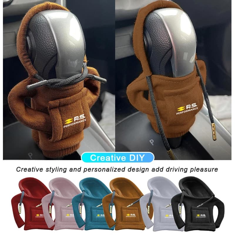 Car Shift Knob Hoodie Automotive Shift Lever Interior Decor For Renault RS Sport Megane 3 4 2 Clio 5 Line Sandero Scenic Logan