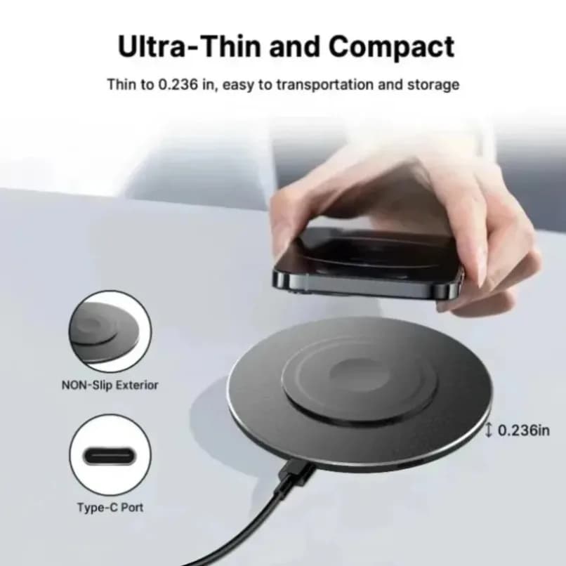 Universal 3 in 1 Wireless Charger Pad Fast Charging Station for Phone Watch Earbuds Desktop Charging Dock Home Office Travel Use