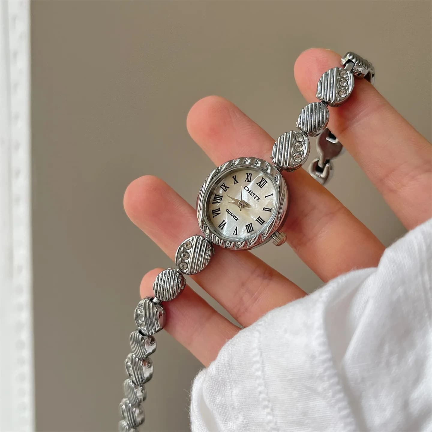 Women's wristwatch at 2026 Luxury Quartz, Small Round Dial with Rhinestones, Elegant and Fashion, Casual Gift for You