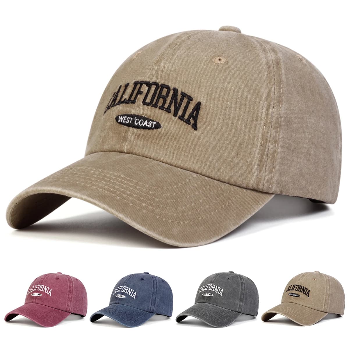 Berretti da Baseball Unisex con ricamo lettera CALIFORNIA primavera e autunno cappelli Casual regolabili all'aperto cappello con protezione solare