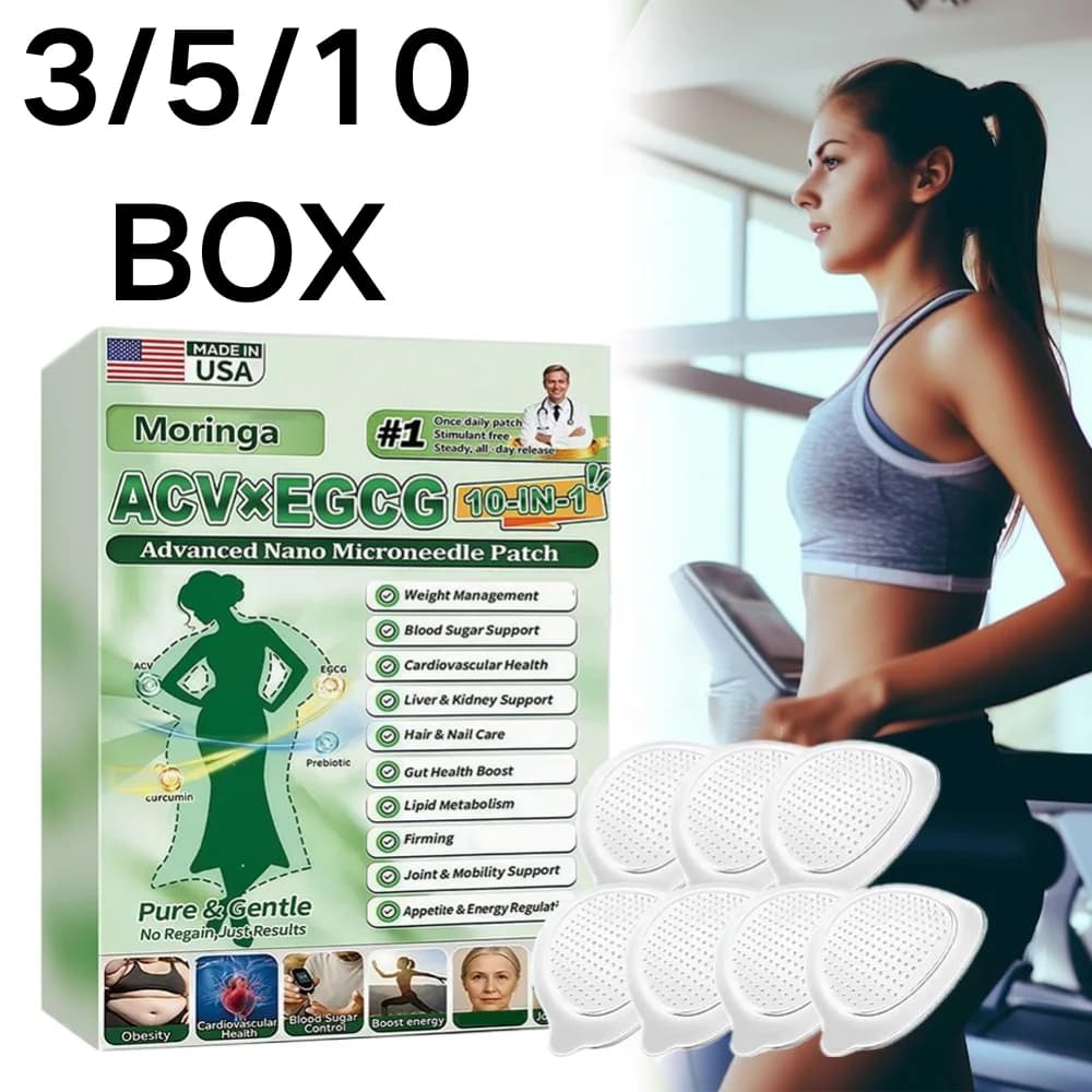 3/5/10 BOX Cerotti Transdermici 10in1 con Moringa, Berberina, NAD+ e Nano Microneedle per Gestione del Peso e Supporto della Glicemia