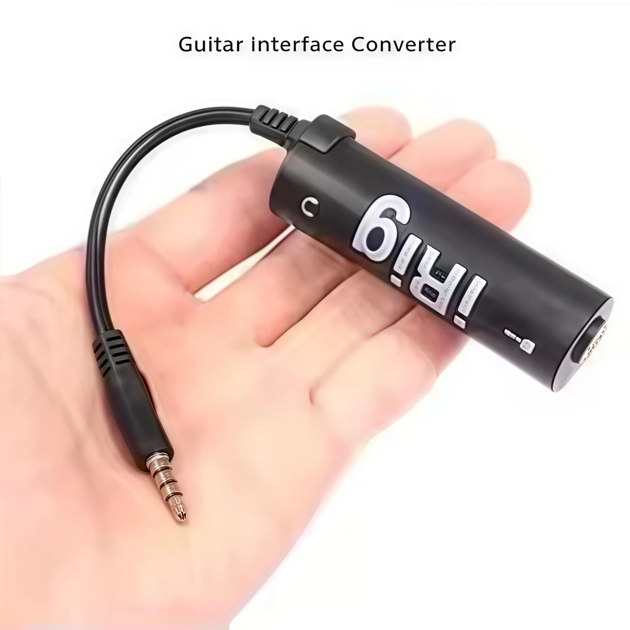 Irig Guitar Interface Converter-Guitar to Phone Audio Adapter with Built-in Tuner,Line Out for Recording&Practice