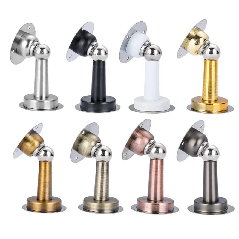 Stainless Steel Door Stopper Bathroom Magnetic Door Stop Catch Heavy Duty Floor Wall Mount Wind-Proof Holder Furniture Hardware