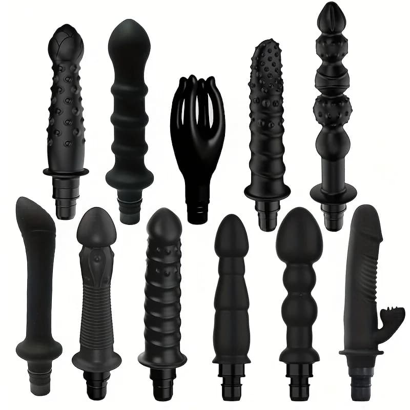 1pc Black Silicone Massage Head, Fascia Gun Massage Head, With Multiple Uses, Including Three Interfaces, Used For Fascia Gun