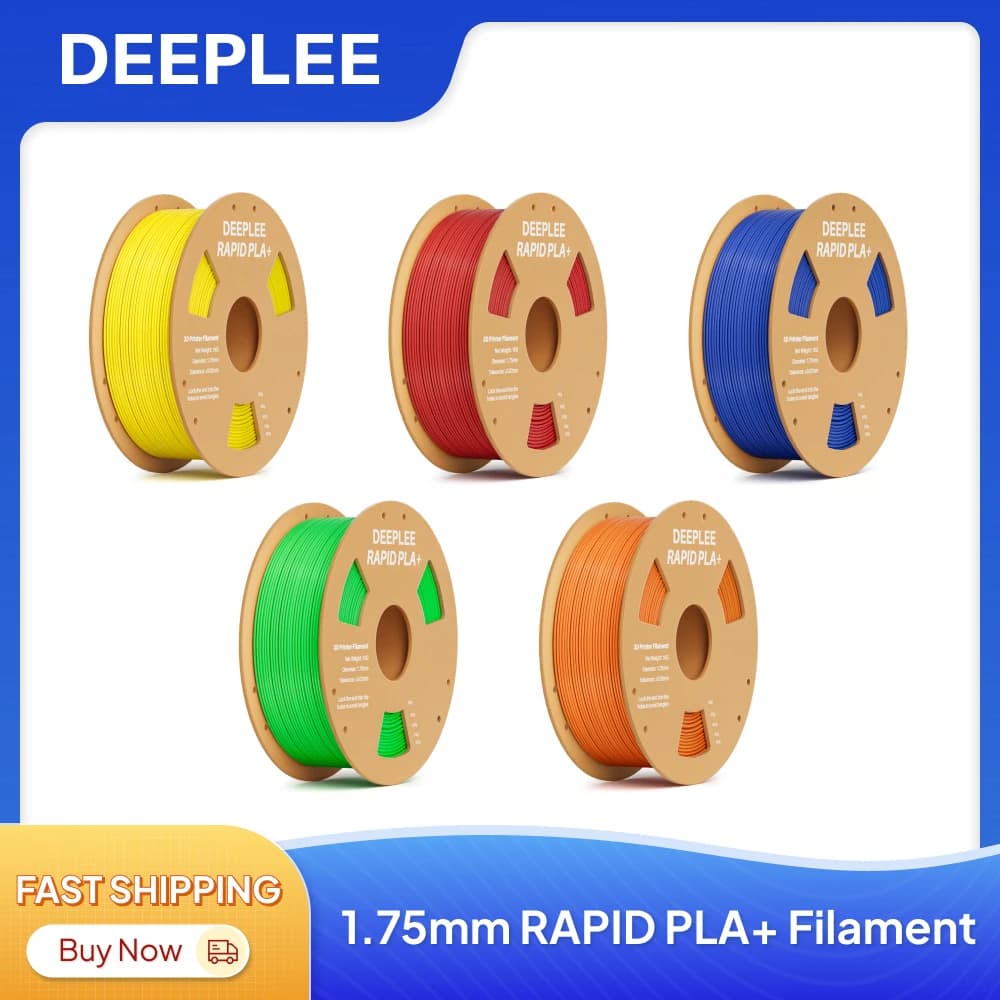 DEEPLEE RAPID PLA+ Filament 1.75mm 3D Printer Plastic for FDM 3D Printer Filament PLA for 3D Printer 1.75mm Black/White