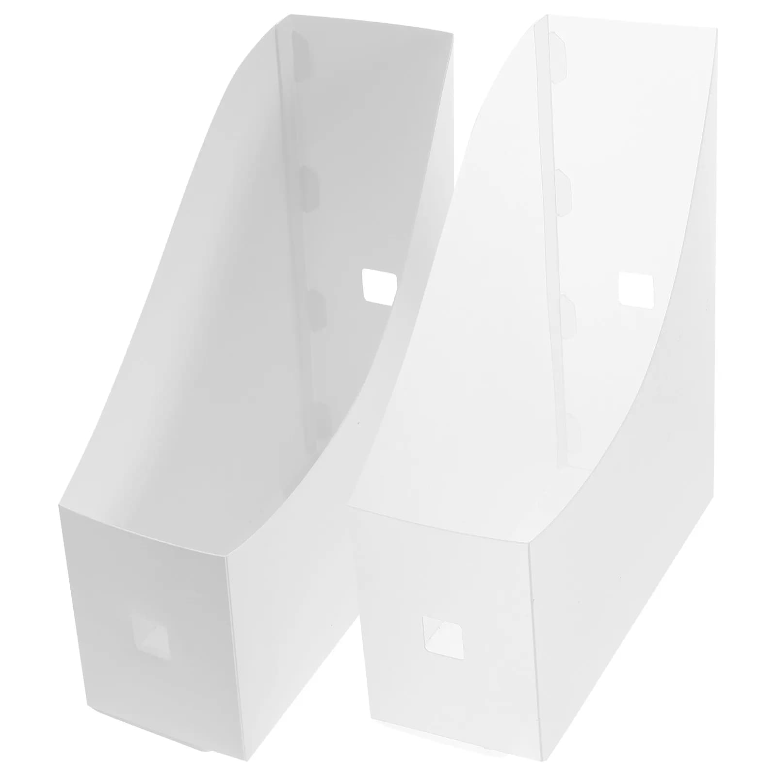 2 Pezzi Portadocumenti Creativi da Scrivania, Scatole Porta Documenti, Porta Riviste, Organizzatore Multifunzionale per Archivio