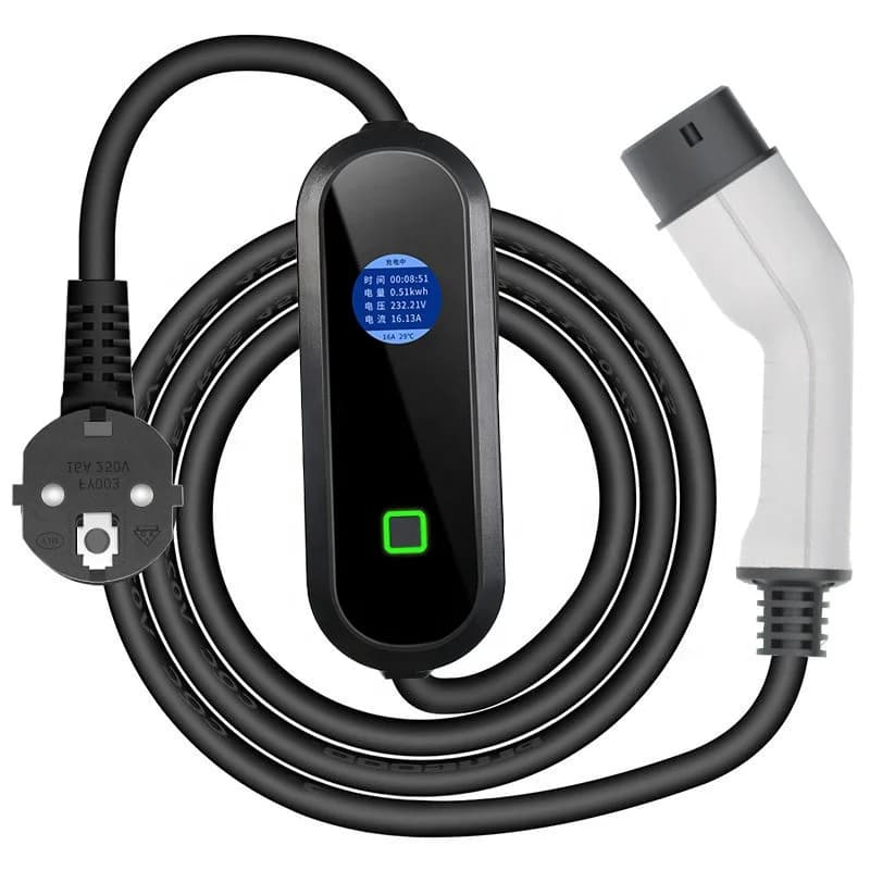 Caricatore EV Portatile da Parete Tipo 2, 16A 32A, Livello 2, 7KW, per Veicoli Elettrici