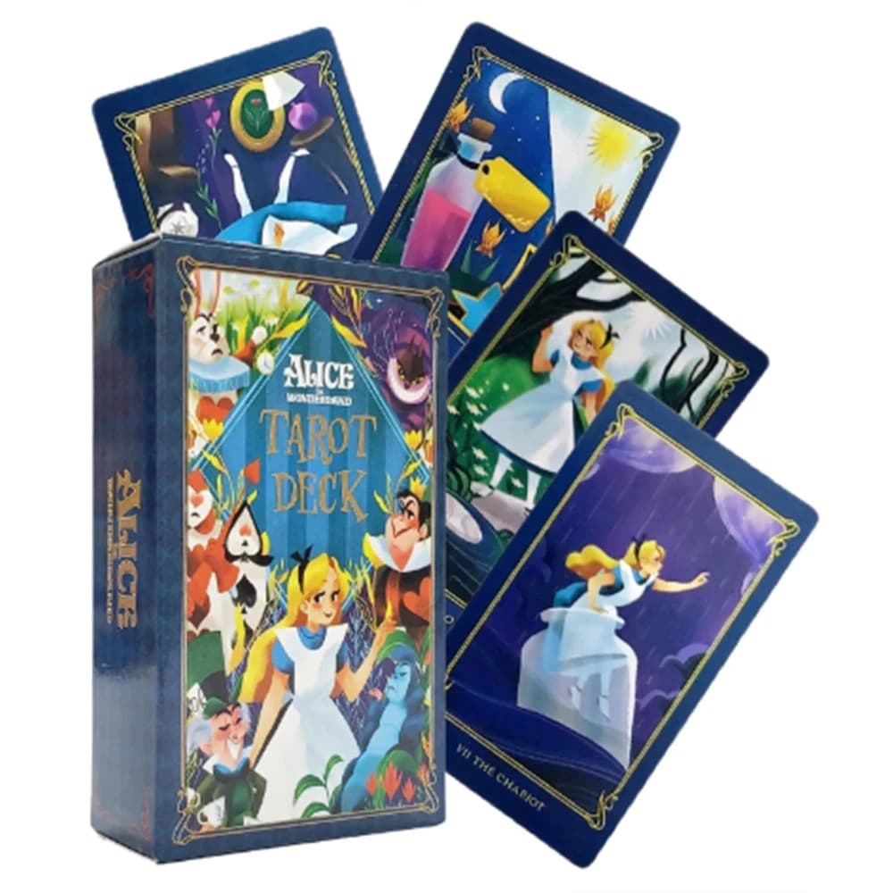 Mazzi di tarocchi Alice 78 carte per principianti Fortune Telling Mazzo di carte dei tarocchi Tavolo Gioco da tavolo Forniture per feste