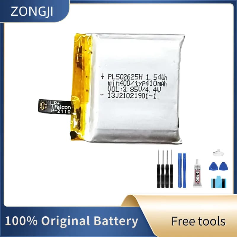 Nuova batteria 410mAh PL 502625 Batteria H per batterie per orologi sportivi intelligenti AMAZFIT GTR 47mm + strumenti gratuiti