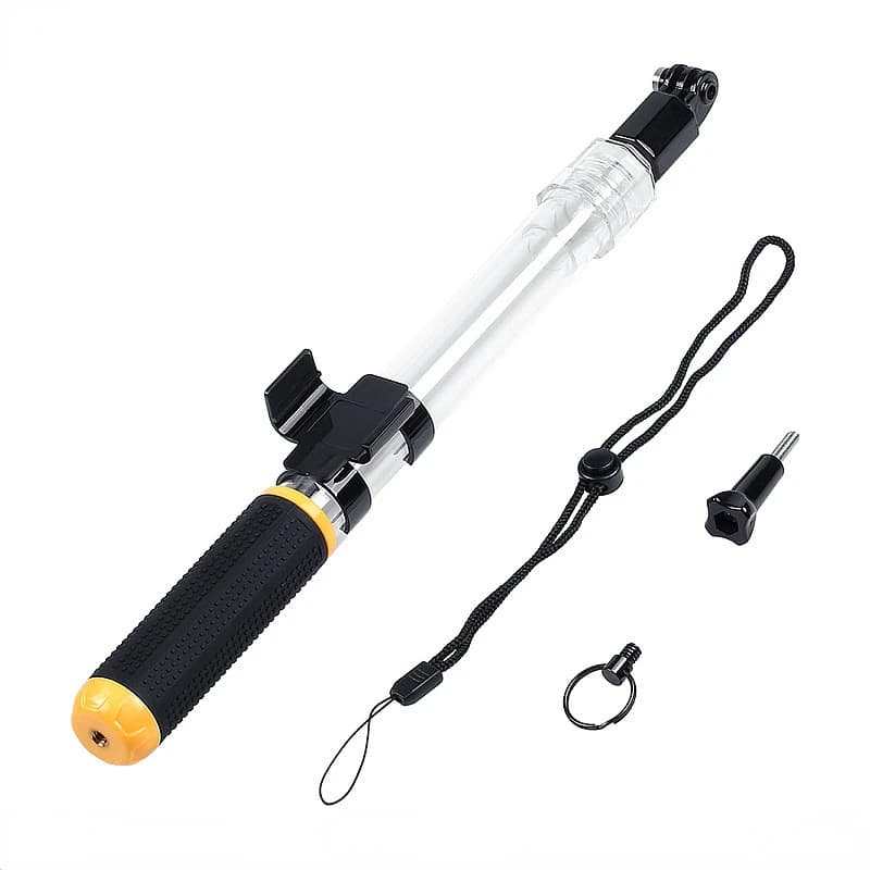 Bastone per Selfie in cristallo impermeabile asta di galleggiamento per immersione all'aperto portatile trasparente telescopica adatta per fotocamera sportiva Gopro